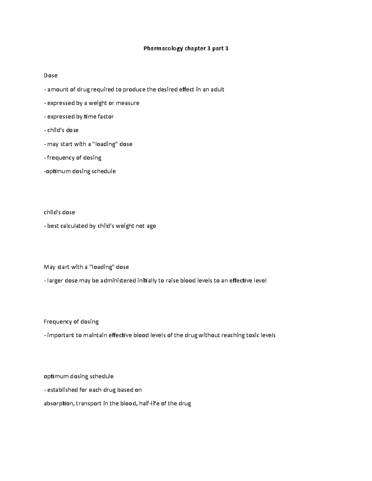 Pharmacology chapter 3 part 3 - Pharmacology chapter 3 part 3 Dose ...