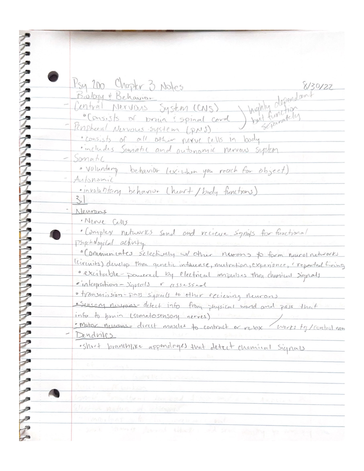 Psy chp 3 - These are the notes from the online PSY 200 course by ...