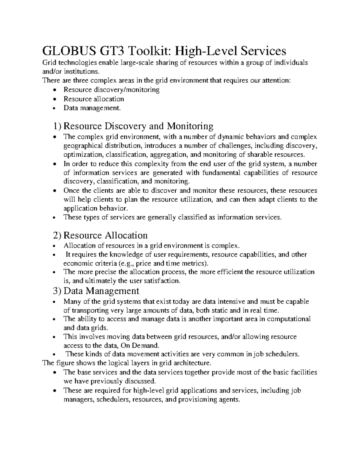 4 GT3 Progr Model&Services GLOBUS GT3 Toolkit HighLevel Services