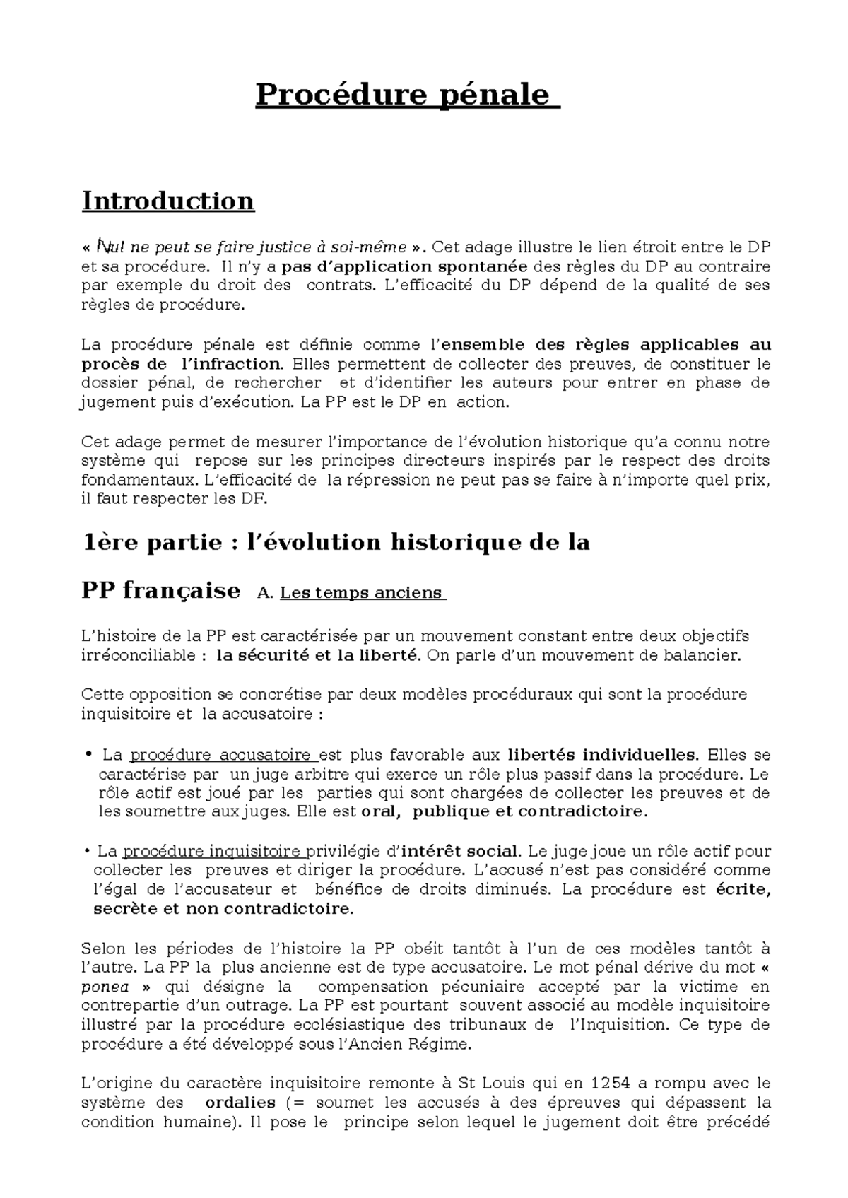 Procédure pénale Dissert Procédure pénale Introduction « Nul ne — free download