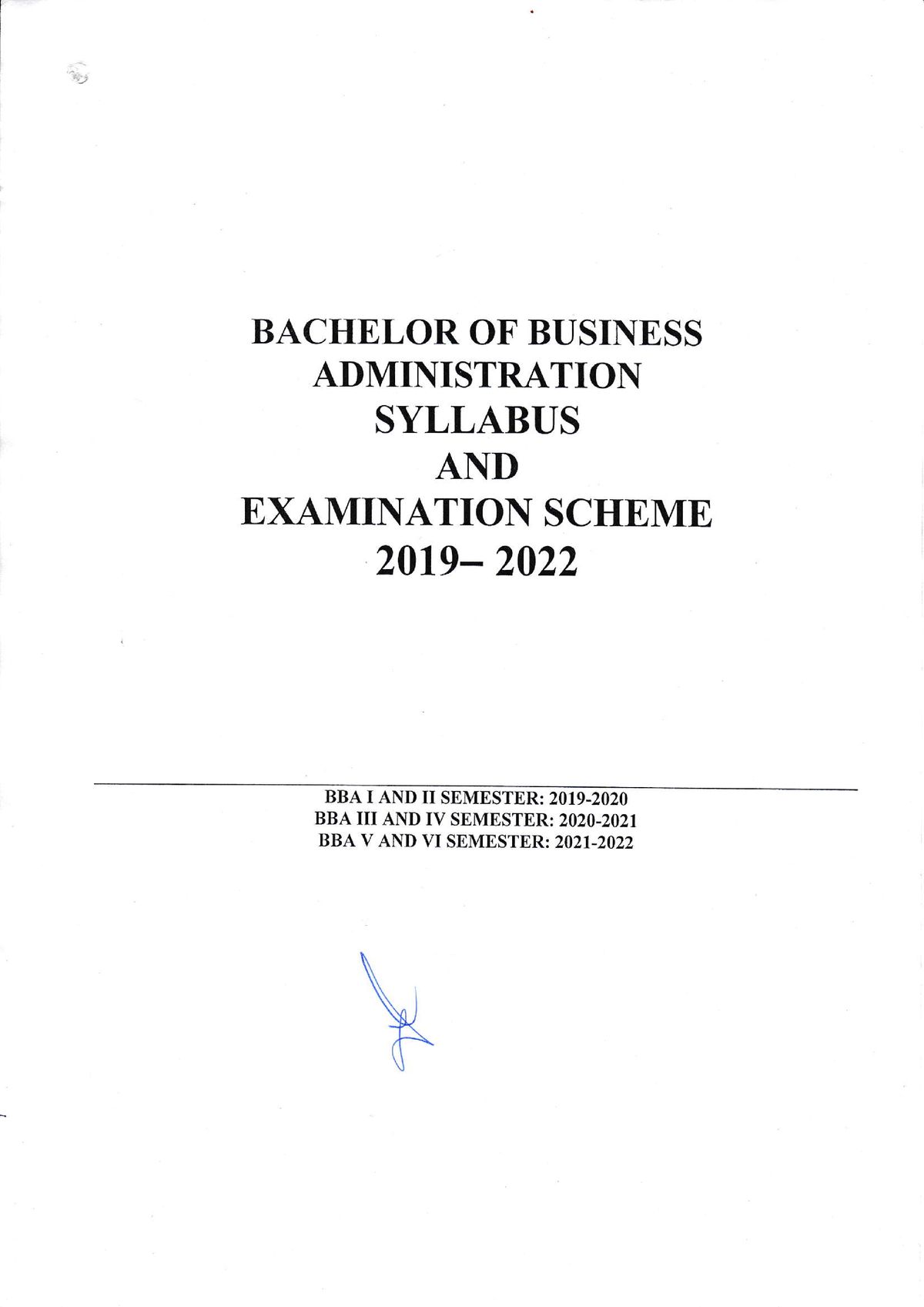 BBA Syllabus - BACHELOR OF BUSINESS ADMINISTRATION SYLLABUS ANT ...