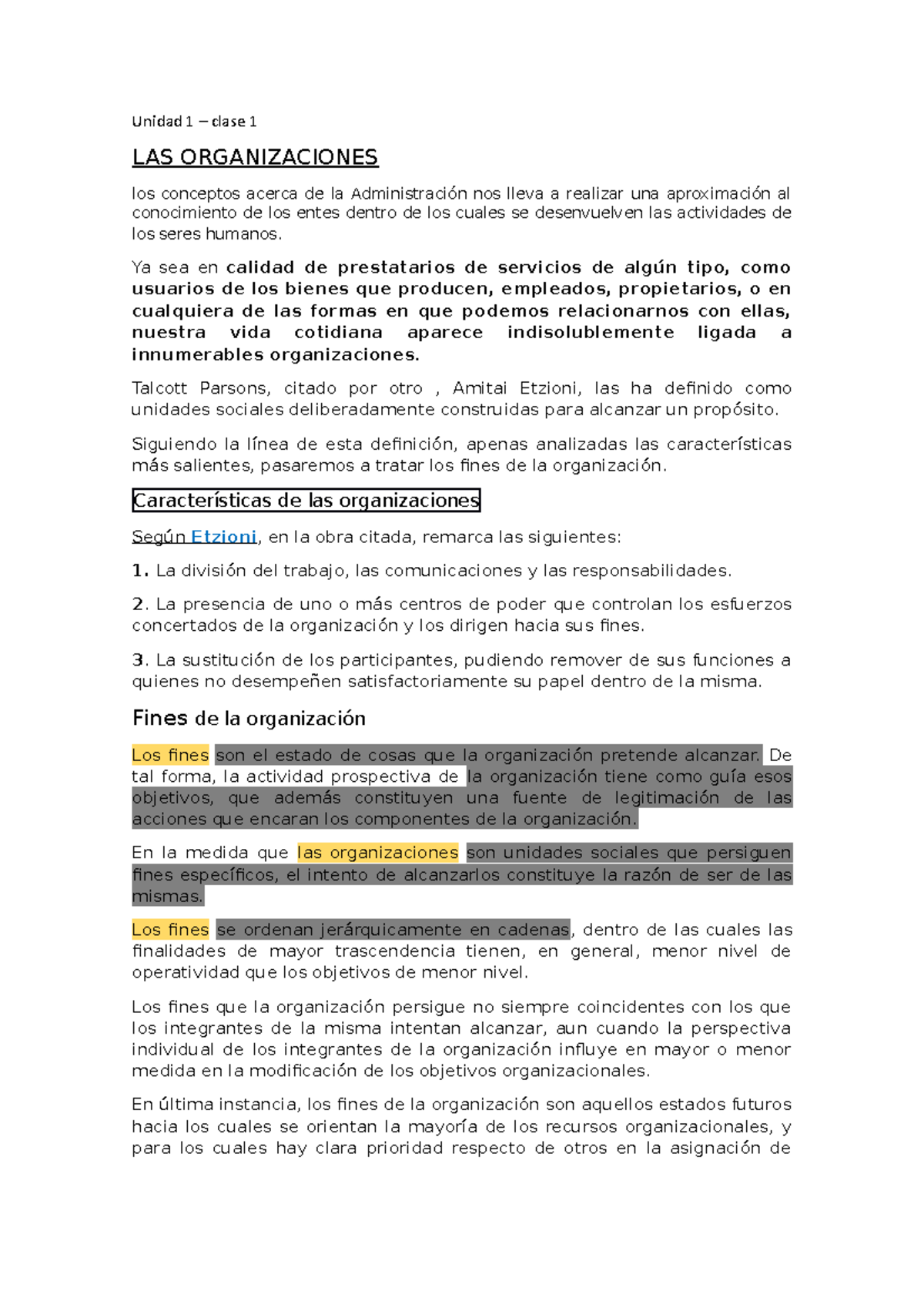 Administración - Resumen De 1er Examen Parcial - Unidad 1 – Clase 1 LAS ...