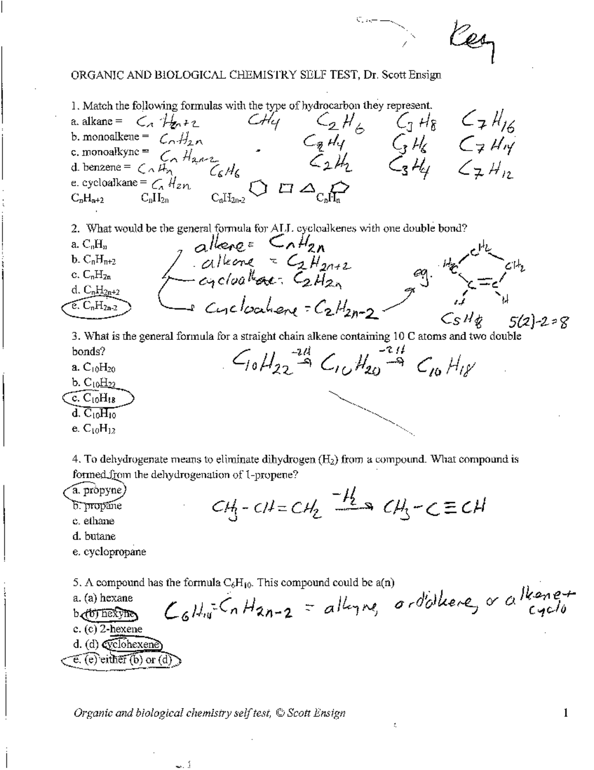 What elements are found in each of the organic molecules? picture