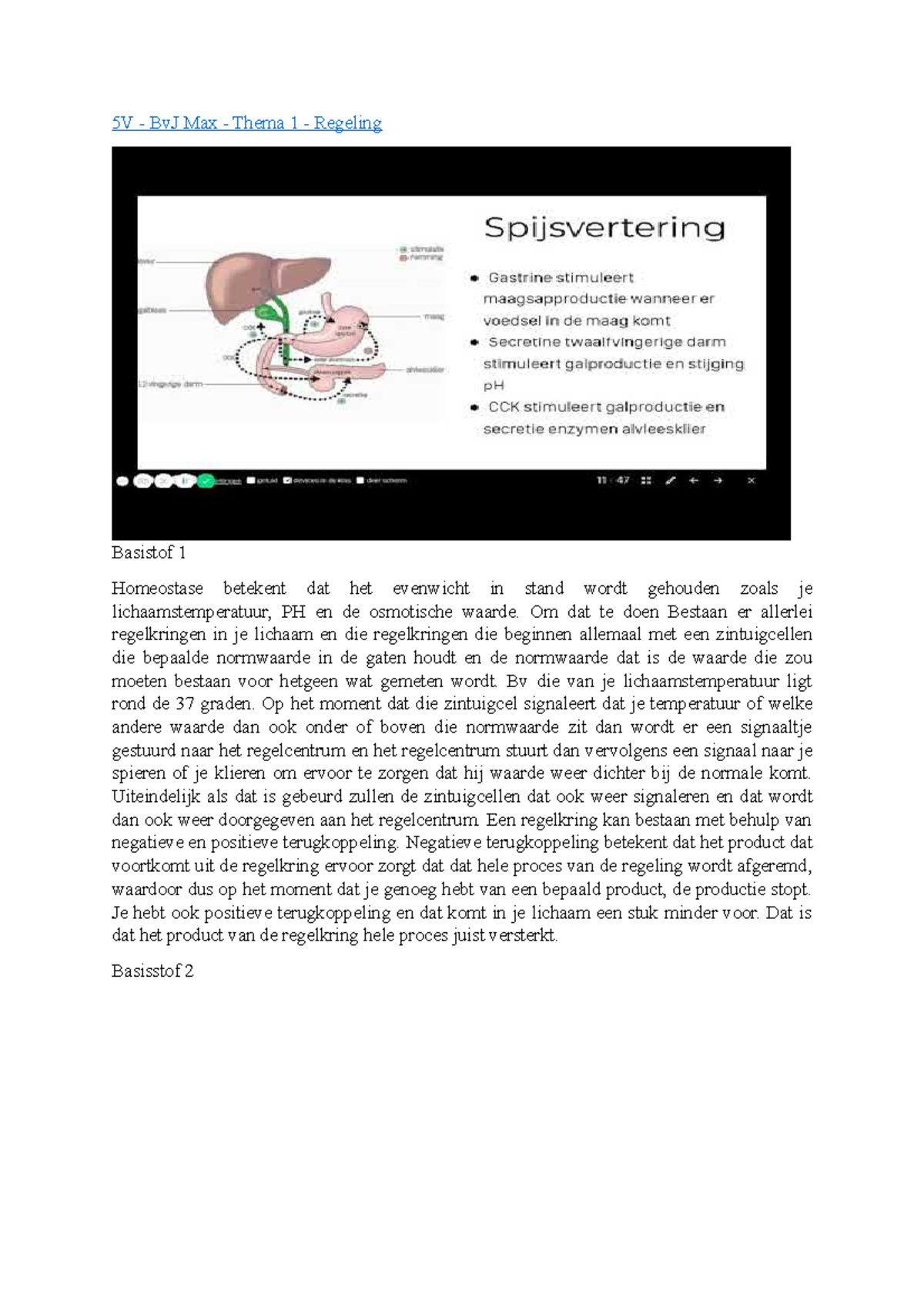 5VWO Biologie Voor Jou Thema 1 Regeling - 5V - BvJ Max - Thema 1 ...