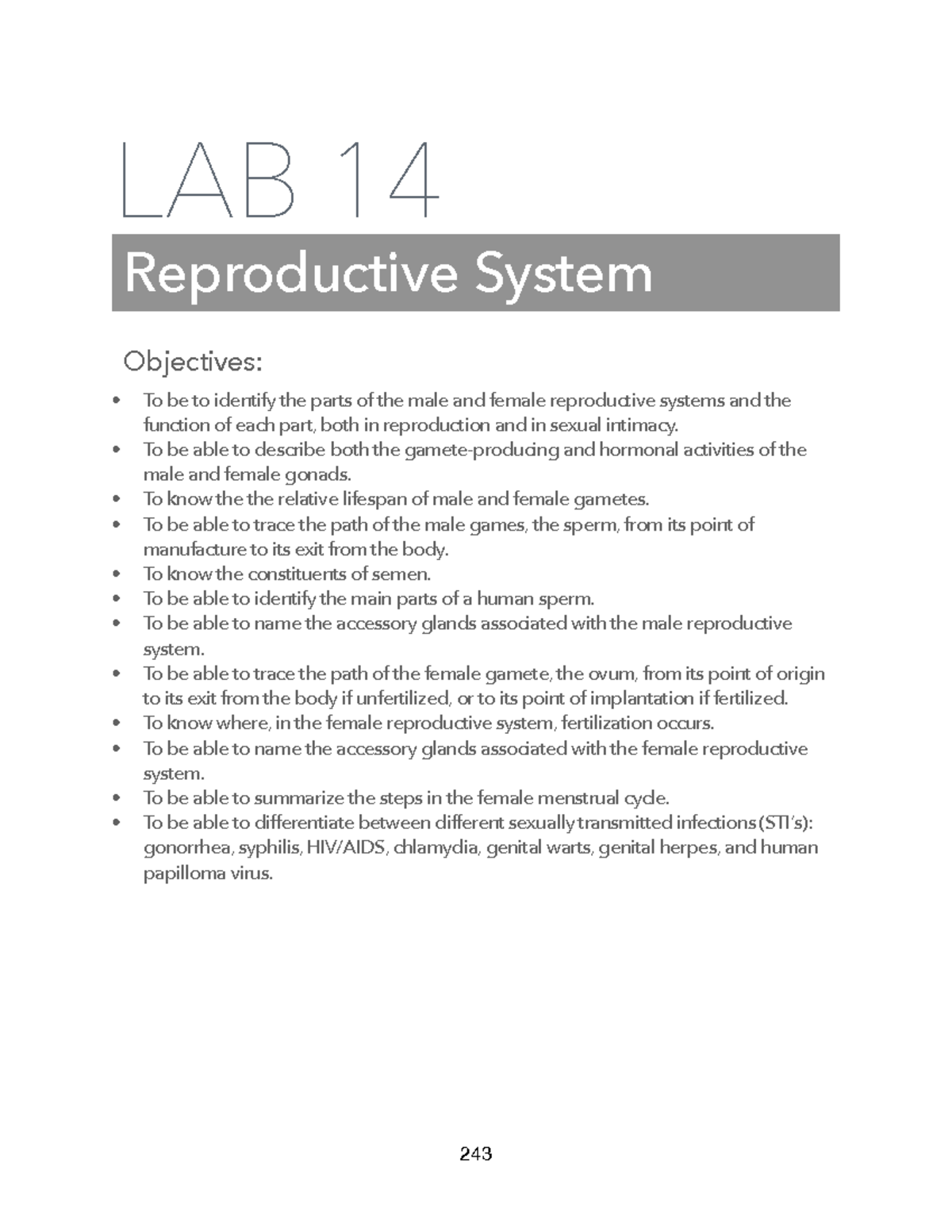 reproductive system lab assignment