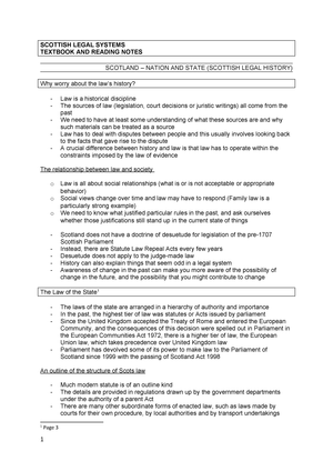 Scottish Legal System LAWS08128 - Edin - StuDocu