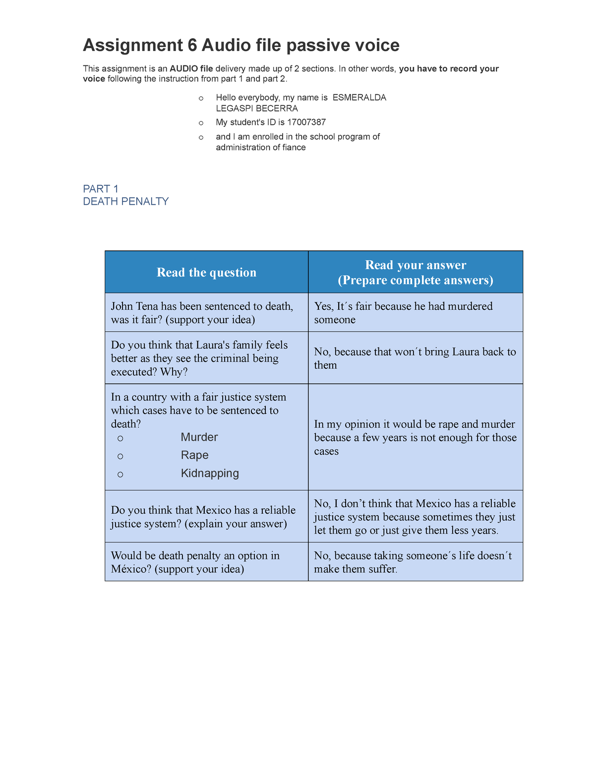 i have finished my assignment passive voice