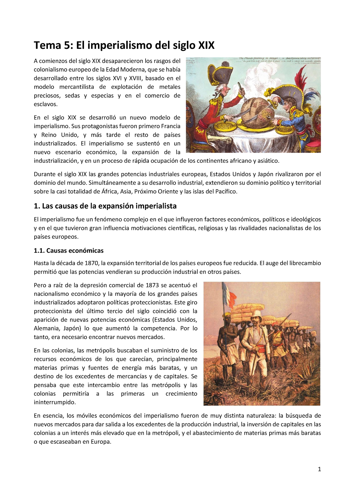 Tema 05 El Imperialismo 1 Tema 5 El Imperialismo Del Siglo Xix A Comienzos Del Siglo Xix 5886