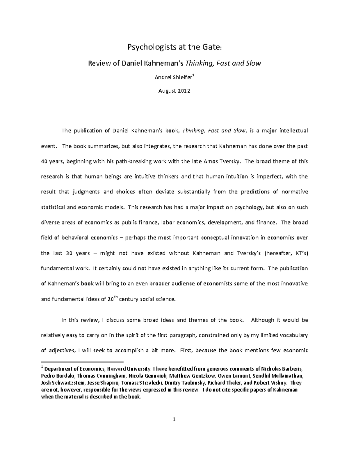 International Organizations POLS 445 DG232 Psychologists At The