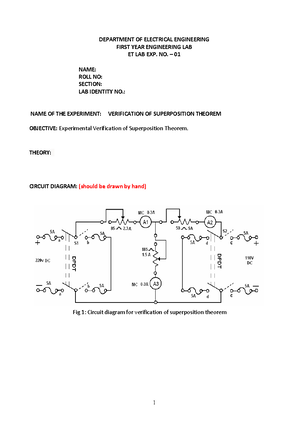 Blank Report for Exp3 - Electrical Technology Lab Practical under ...