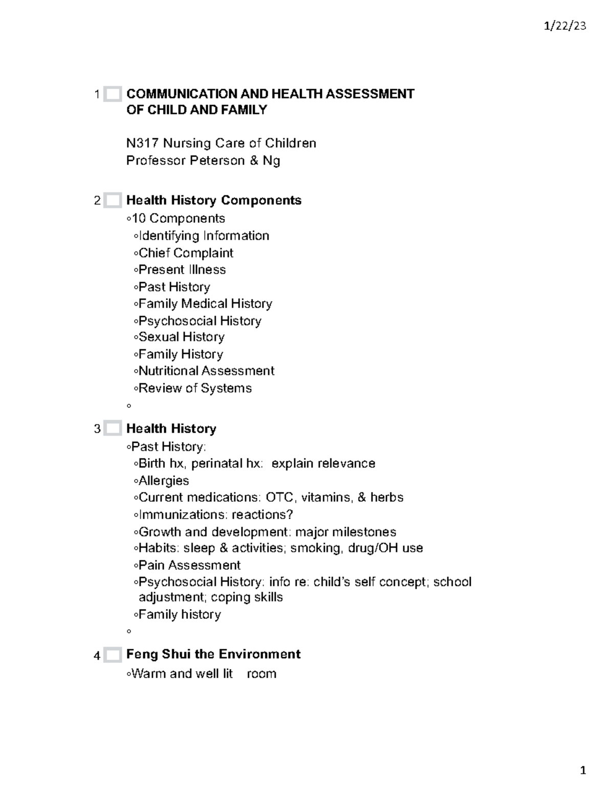 Communication AND Health Assessment of Child AND Family 1/22/ 1