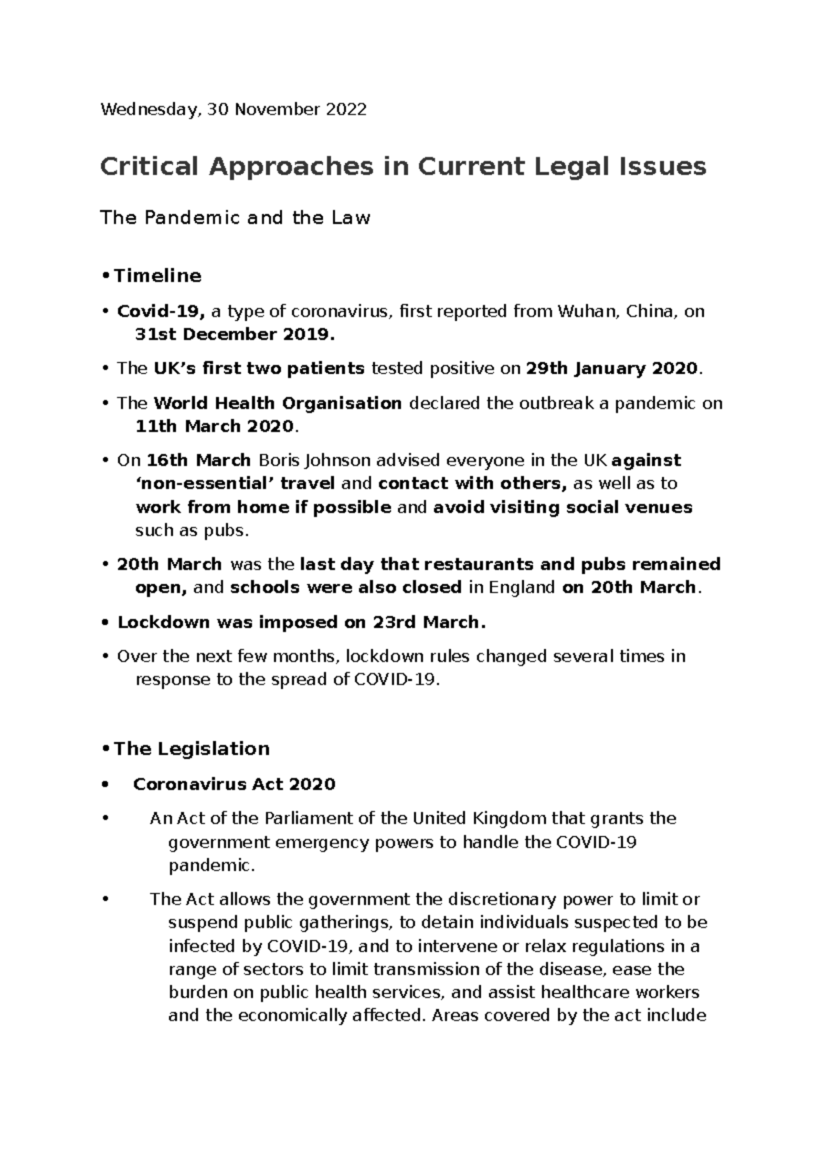 Critical Approaches Wednesday, 30 November 2022 Critical Approaches