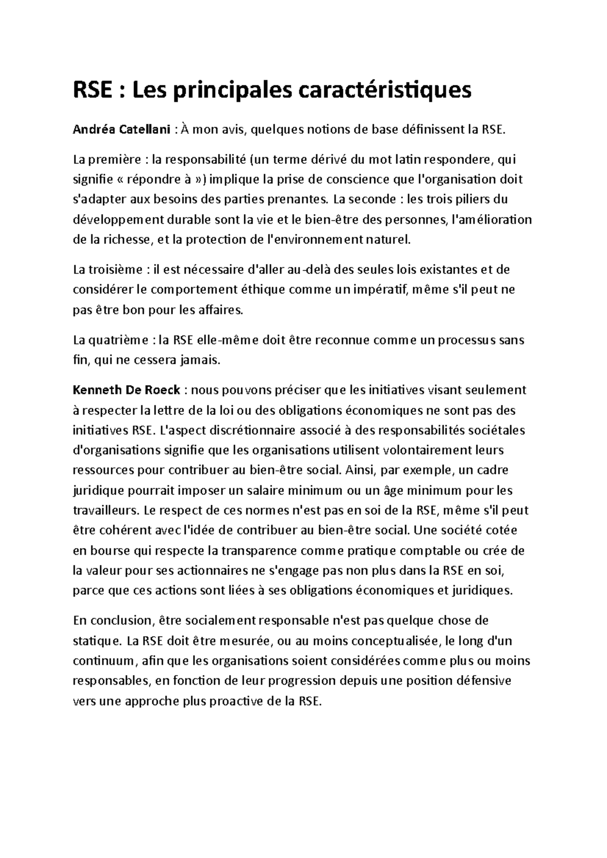 RSE-caractéristique - RSE : Les principales caractéristiques Andréa ...