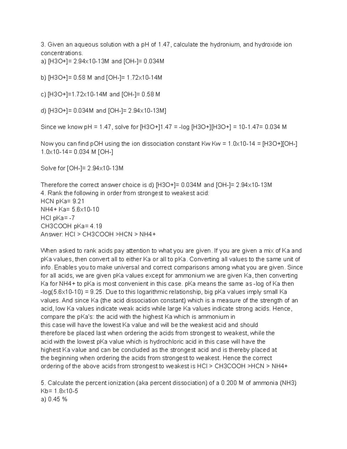 Gen chem 17 Electrochemical reactions Given an aqueous solution