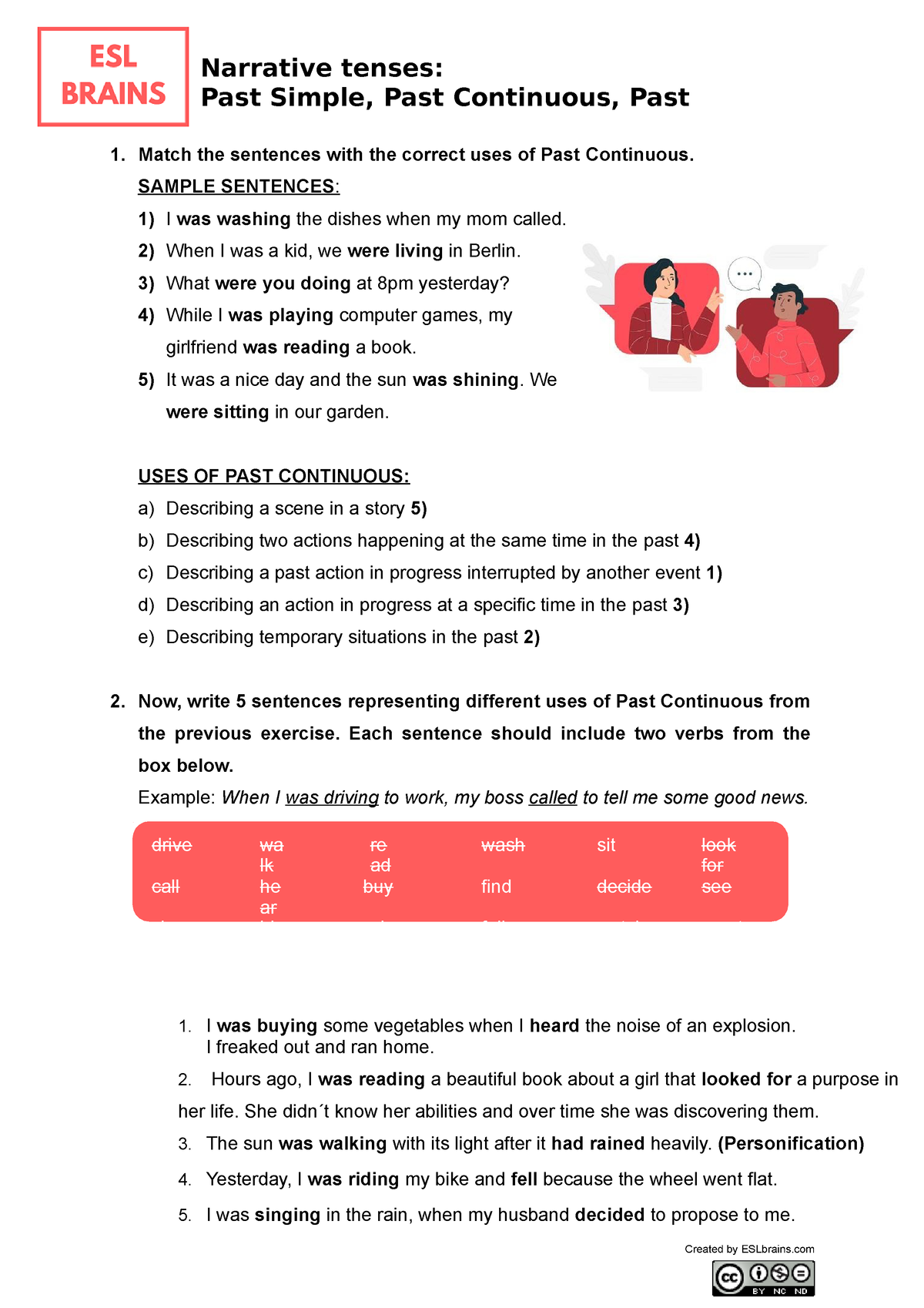 Narrative Tenses August 7TH-convertido PDF - 1. Match The Sentences ...