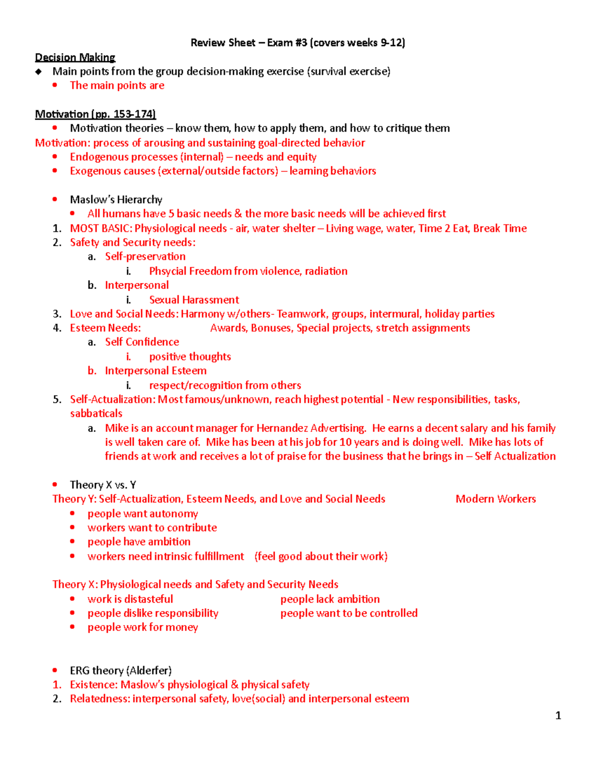 BA 350 Test 3 Study Guide - Review Sheet – Exam #3 (covers weeks 9-12 ...