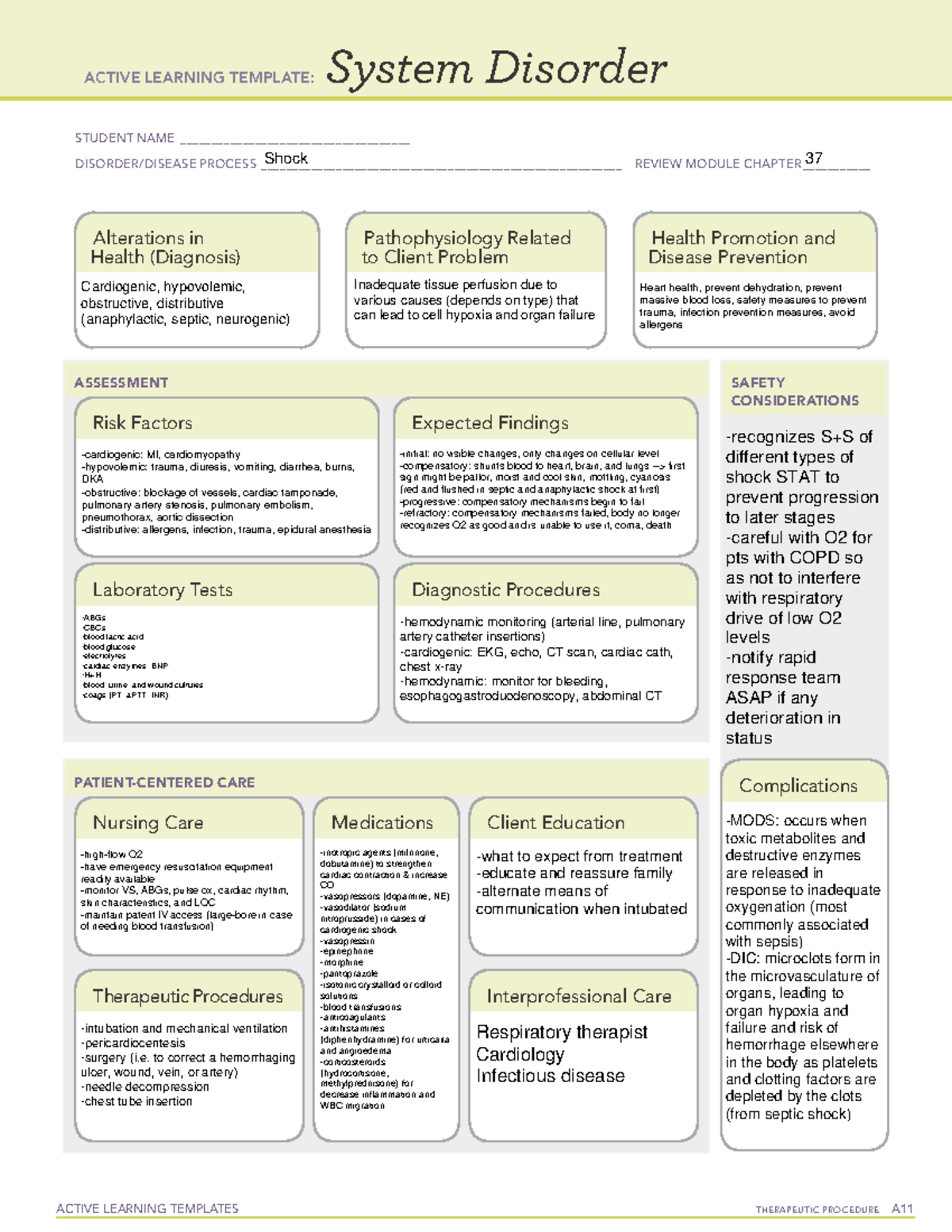 Shock - ACTIVE LEARNING TEMPLATES THERAPEUTIC PROCEDURE A System ...