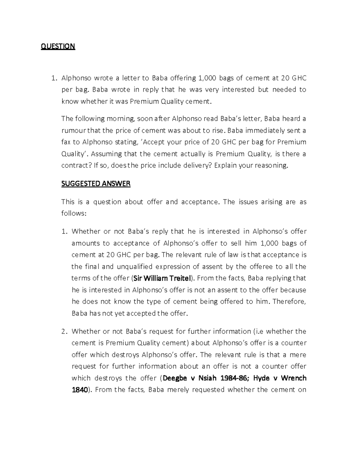 Alphonso AND BABA ( Revised Suggested Answer) - QUESTION Alphonso wrote ...