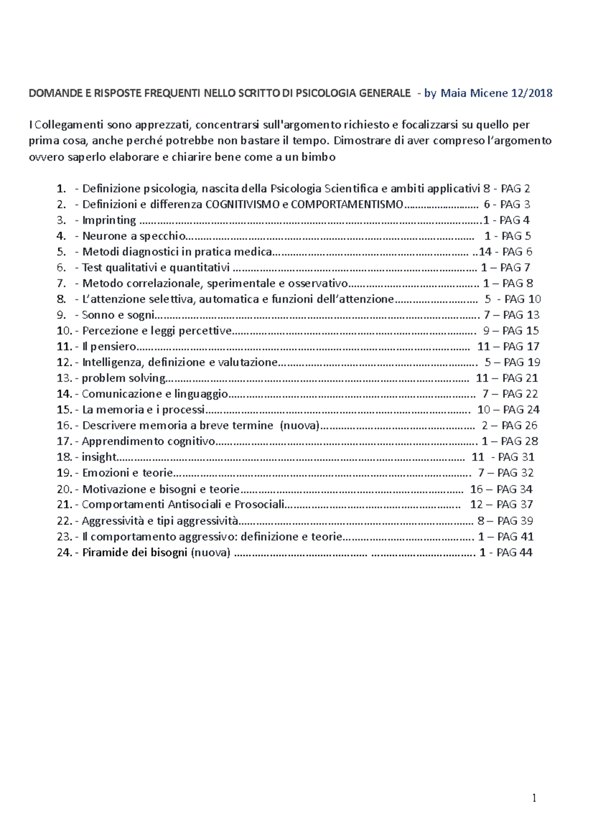 Domande E Risposte 1 - I Collegamenti sono apprezzati, concentrarsi ...