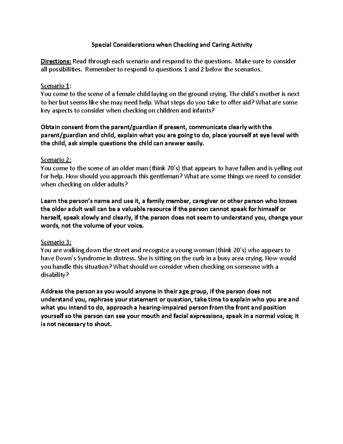 Special Considerations Activity-13 - KNR 180 - ISU - Studocu