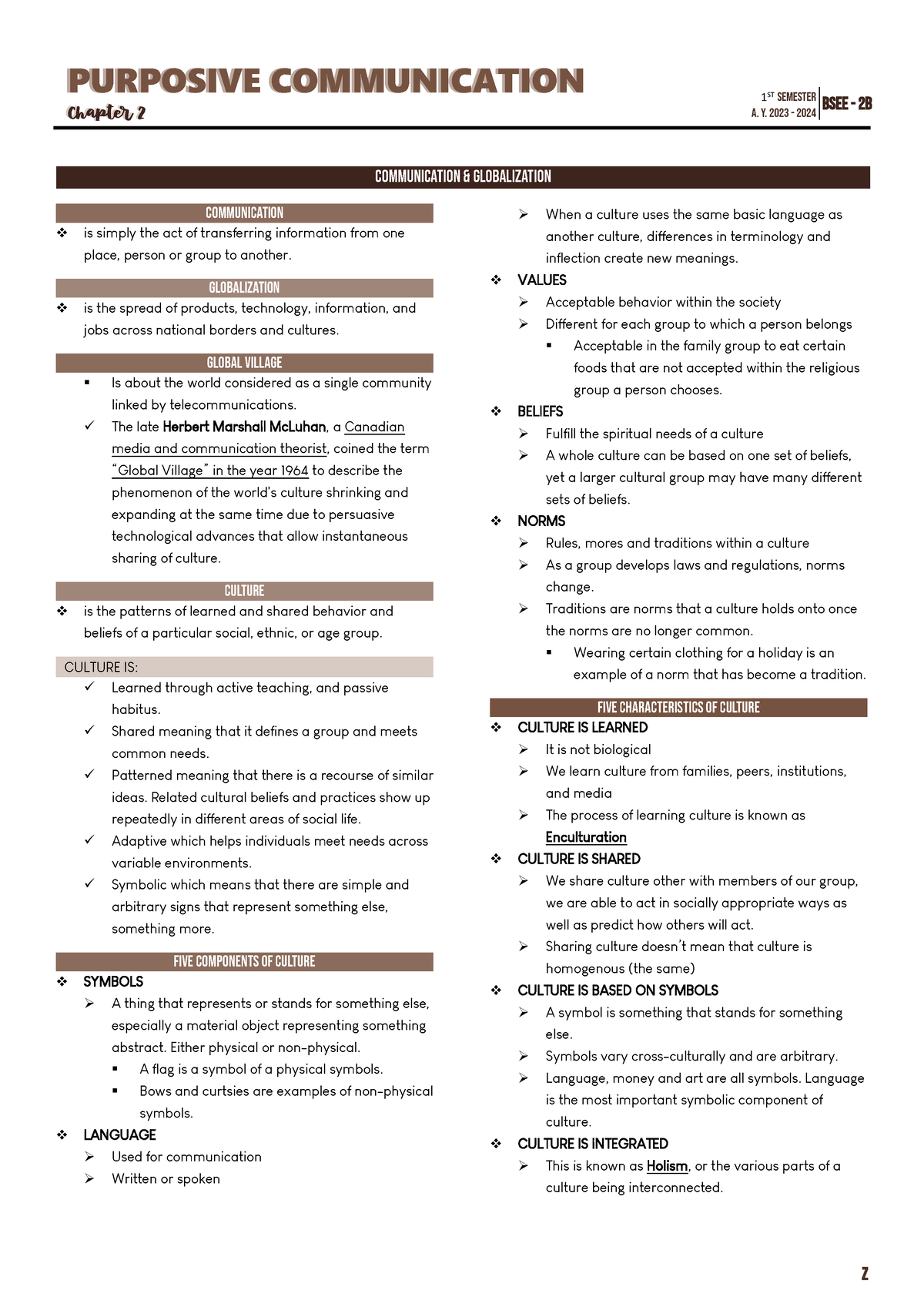 Chapter 2 Purposive Communication - 1 ST SEMESTER Chapt攀爀 2 A. Y. 2023 ...