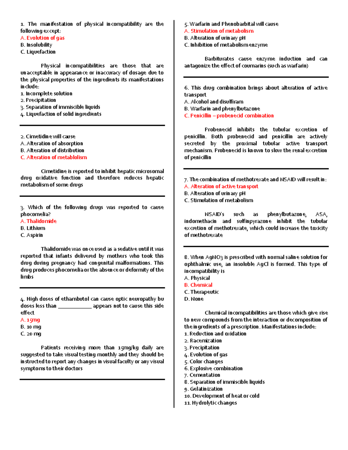UP - Adverse Drug Reactions and Incompatibility - The manifestation of ...