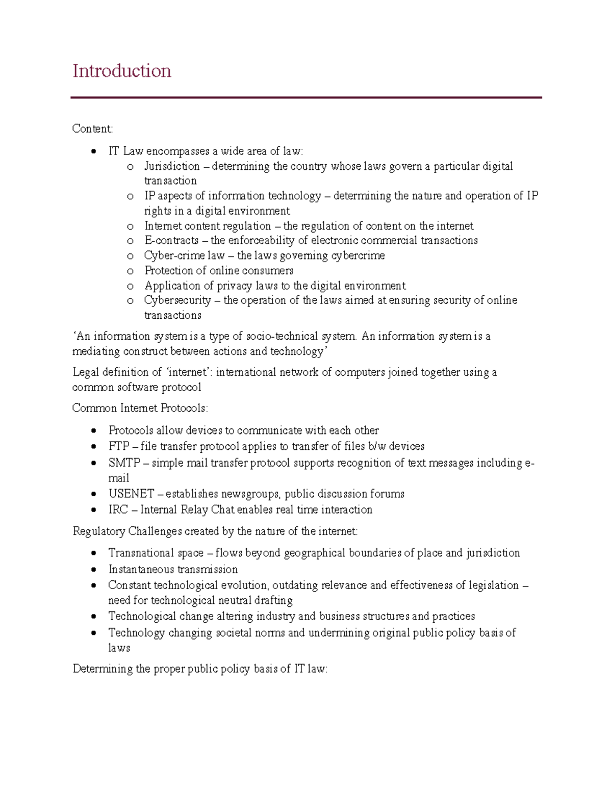 it-law-notes-summary-introduction-content-it-law-encompasses-a