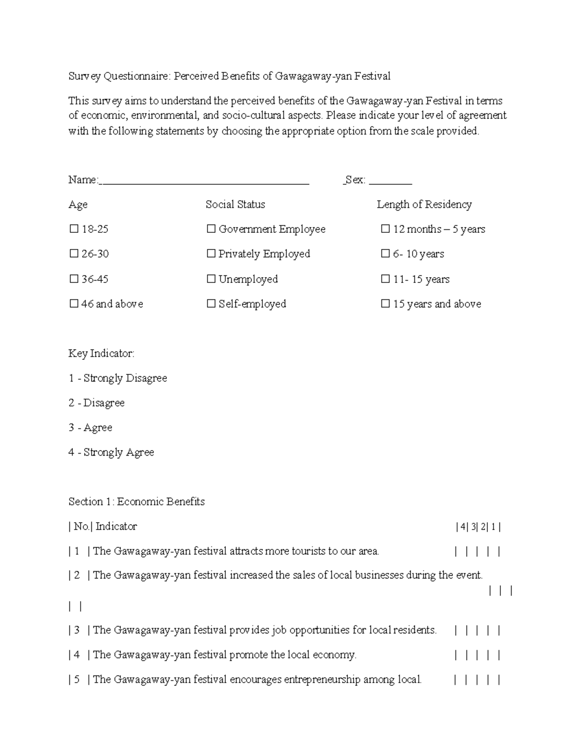 Survey-Questionnaire-Copy - Survey Questionnaire: Perceived Benefits of ...