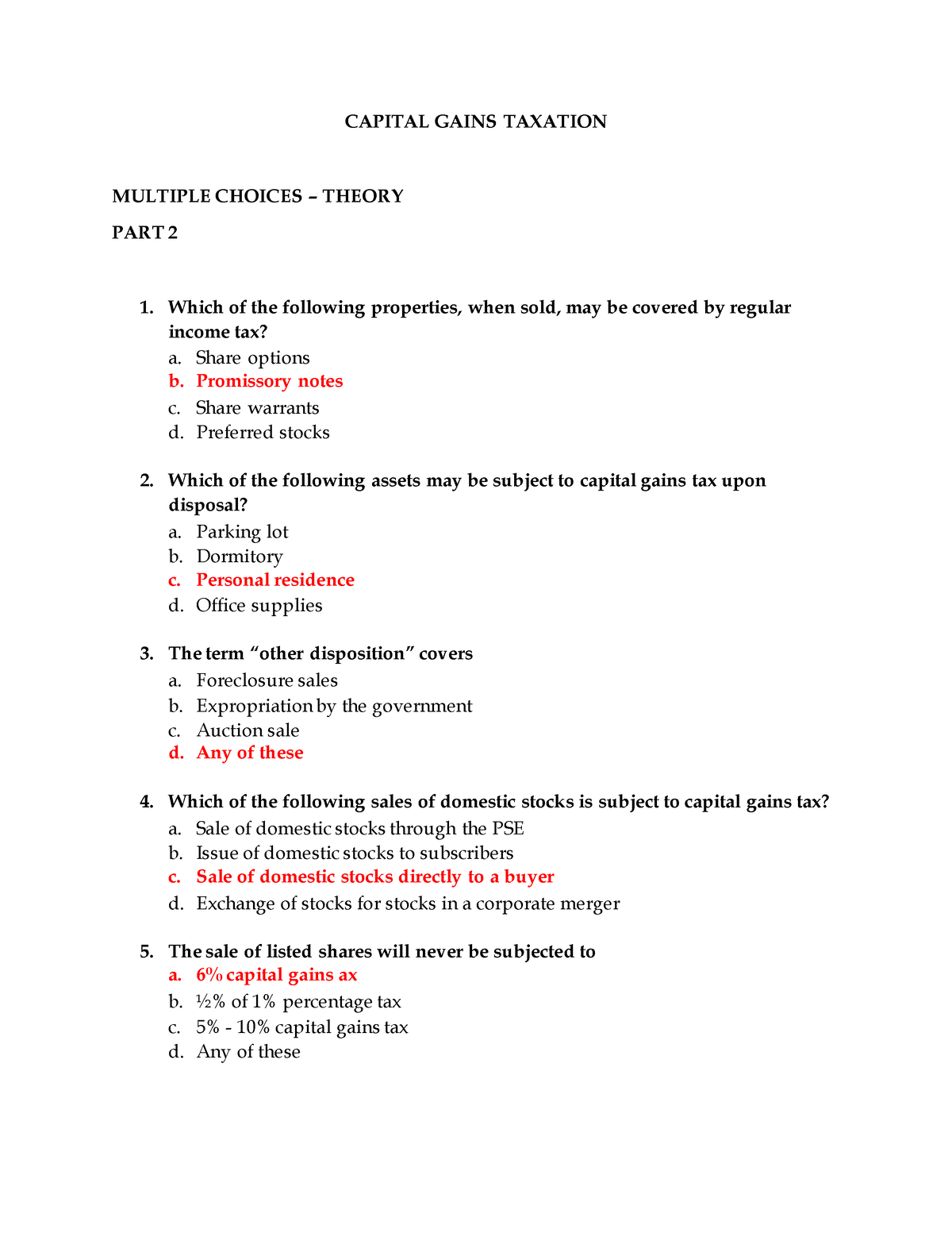 Capital- Gains- Taxation Material-3 - CAPITAL GAINS TAXATION MULTIPLE ...