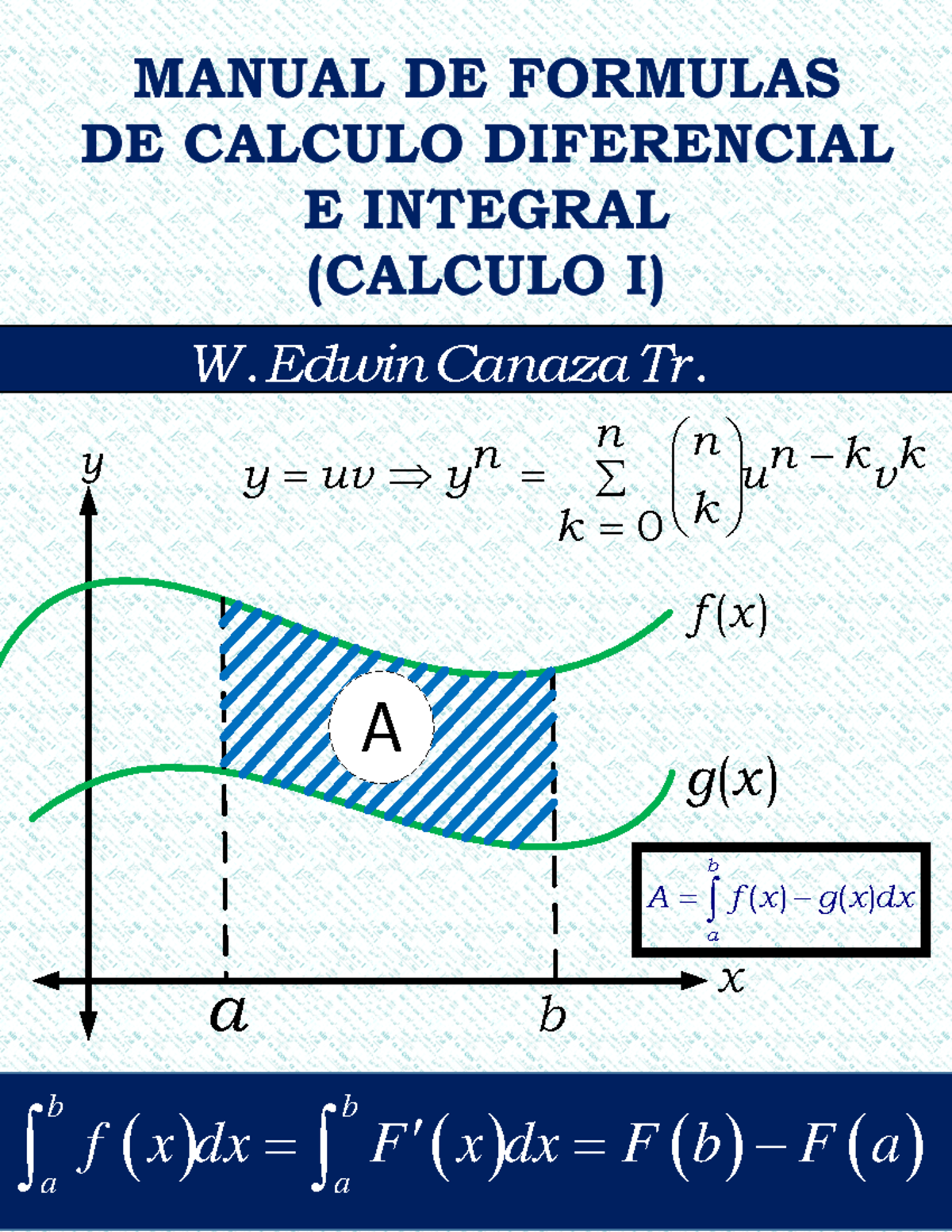 Calculo 1 Formulario Completo - x y a b f x( ) g x( ) A b b a a f x dx ...