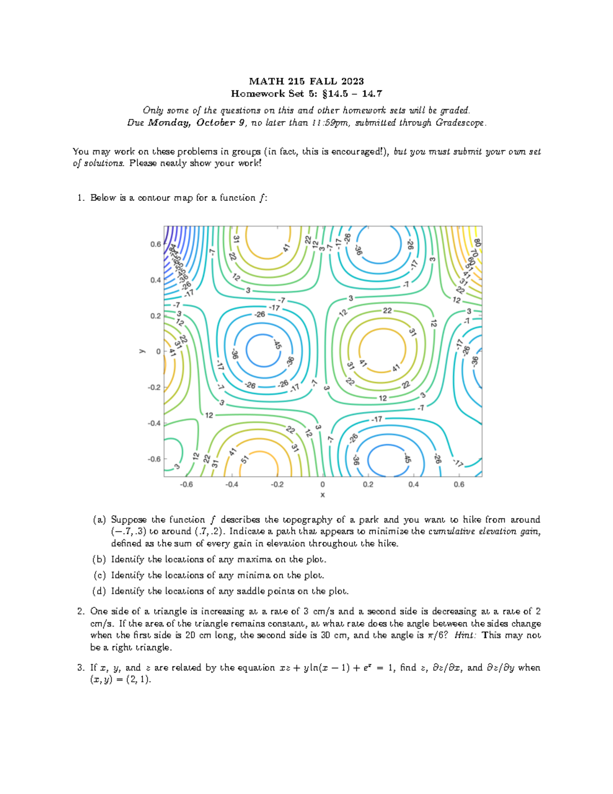 Homework+5 - Homework - MATH 215 FALL 2023 Homework Set 5: §14 – 14 ...