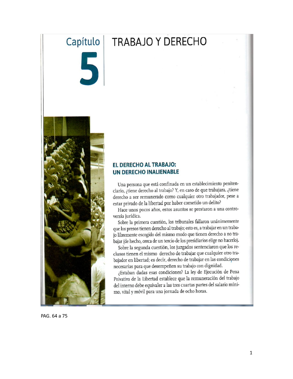 Capitulo 5 Trabajo Y Derecho - Derecho Laboral - PAG. 64 A - Studocu