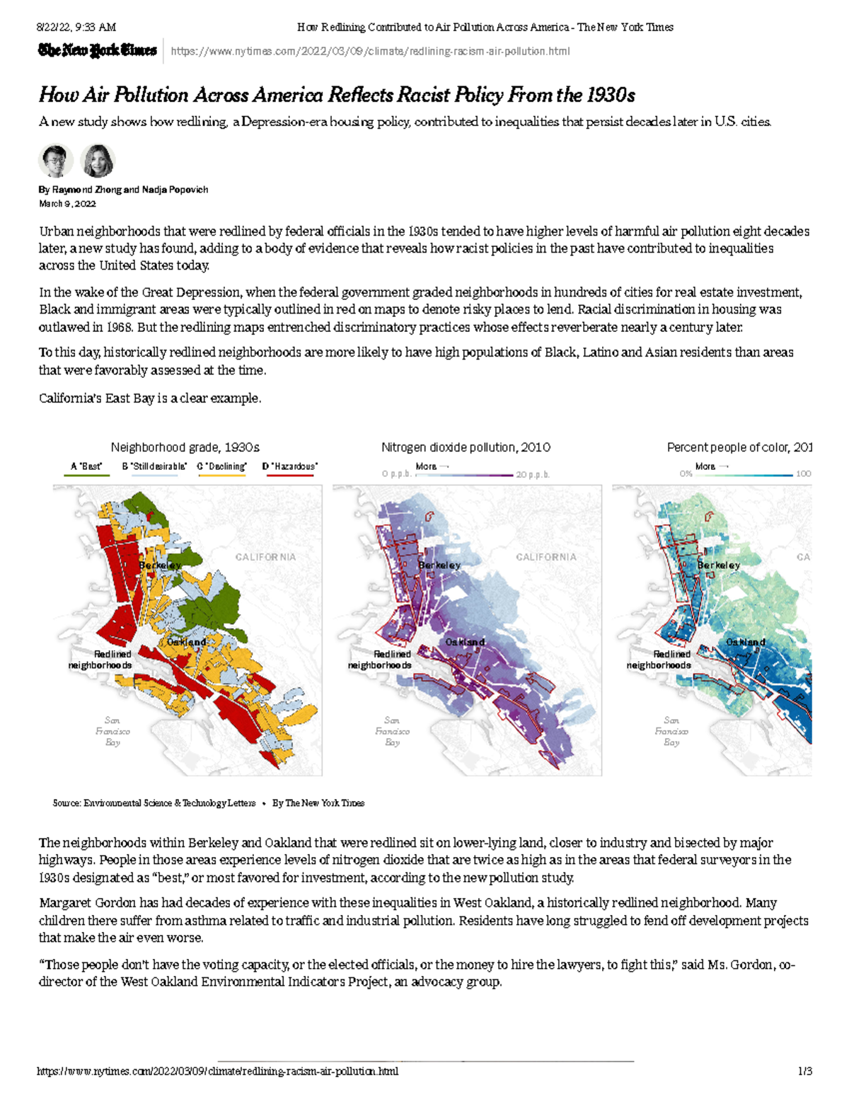 How Redlining Contributed To Air Pollution Across America - The New ...