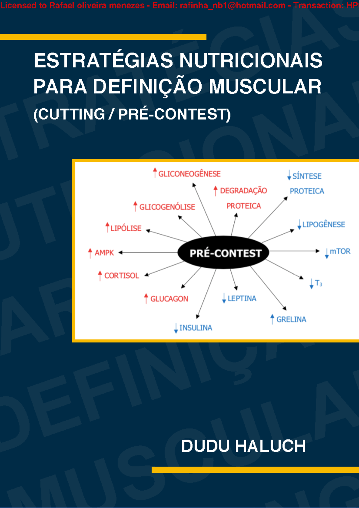 Estratégias Nutricionais Para Definição Muscular Dudu Haluch EstratÉgias Nutricionais Para 5494