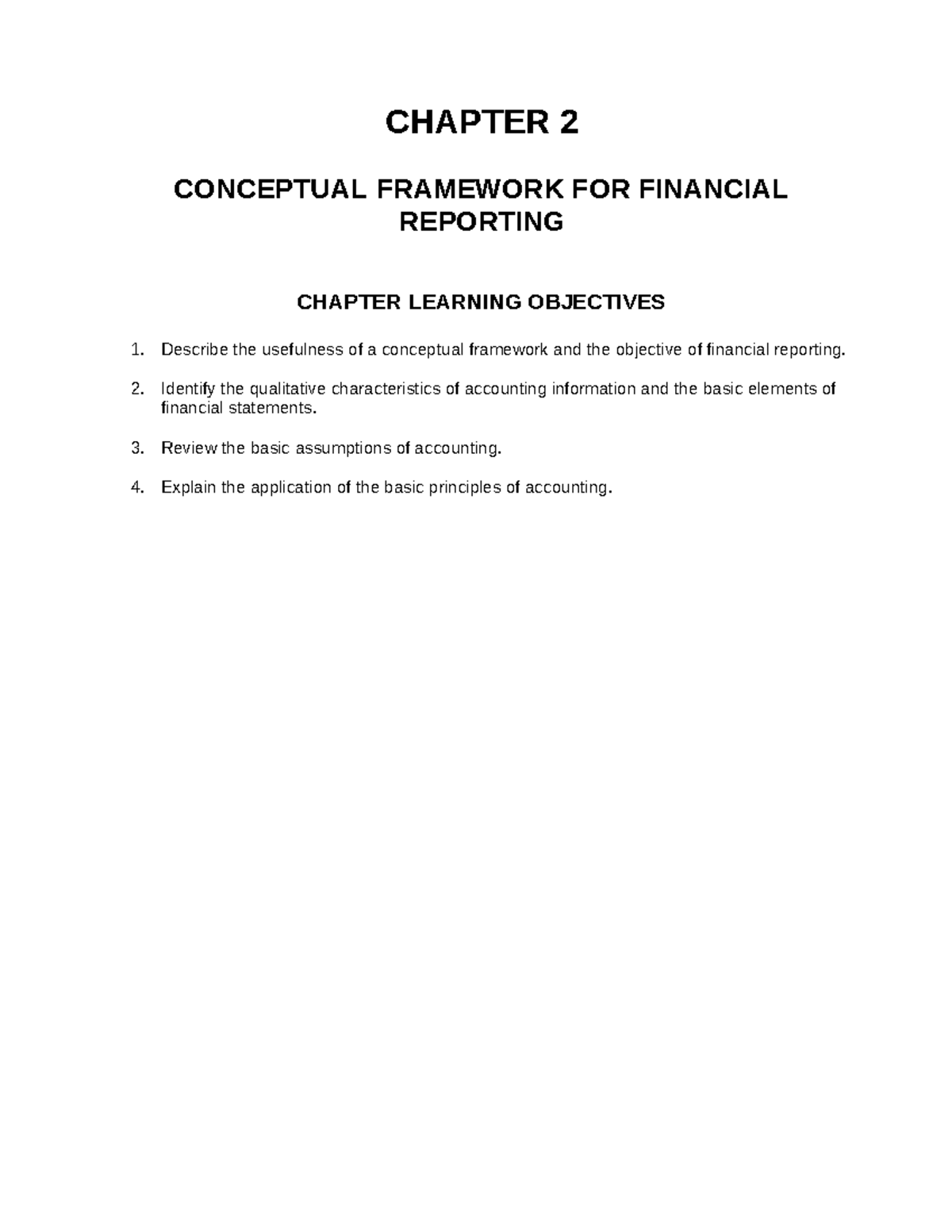 Kieso IFRS4 TB ch02 - 중급회계 테뱅 - CHAPTER 2 CONCEPTUAL FRAMEWORK FOR ...
