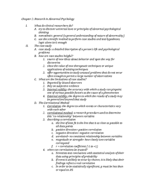 Chapter 3 - Summary Abnormal Psychology - Chapter 3 Models of ...