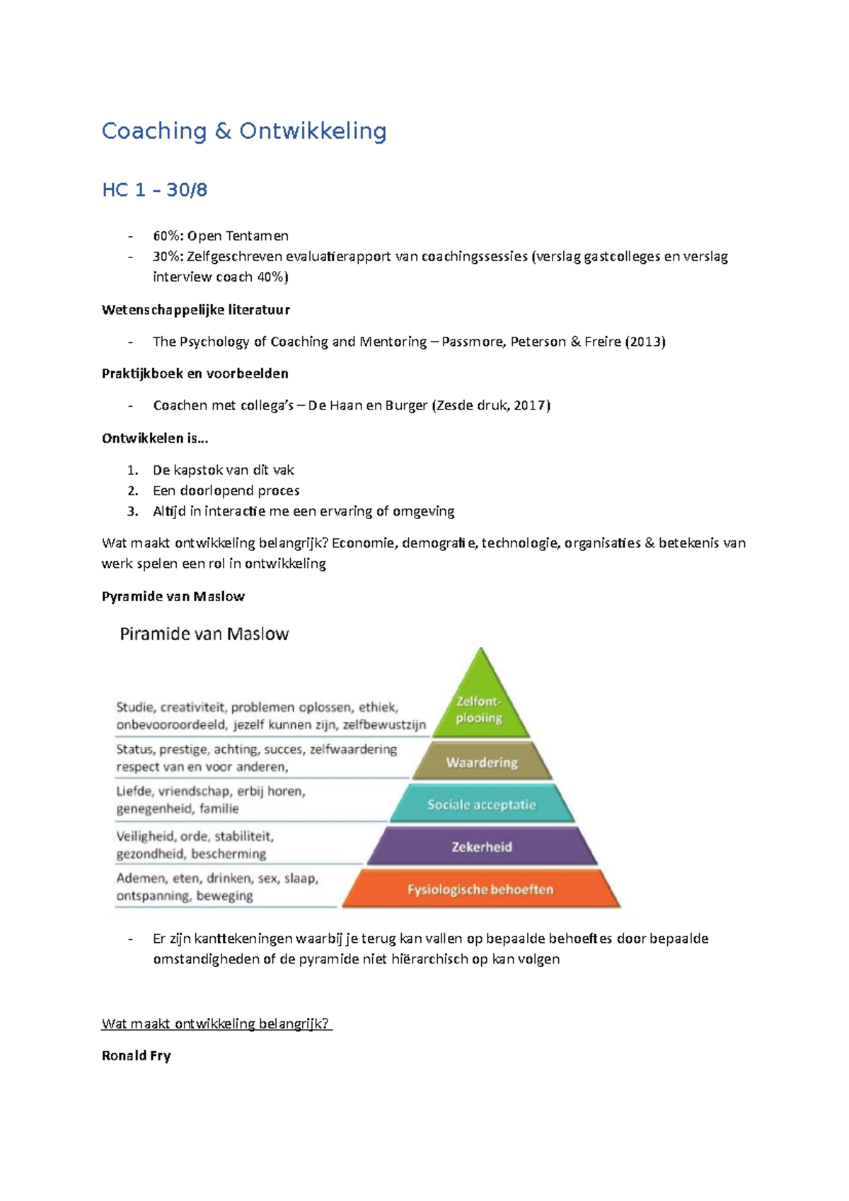 Coaching HC - Alle Hoorcollege Slides + Aantekeningen - Coaching ...