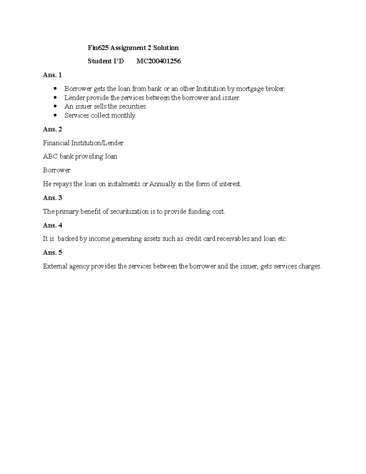 Document (24) - Short notes 23 to 45 lec - Fin625 Assignment 2 Solution ...