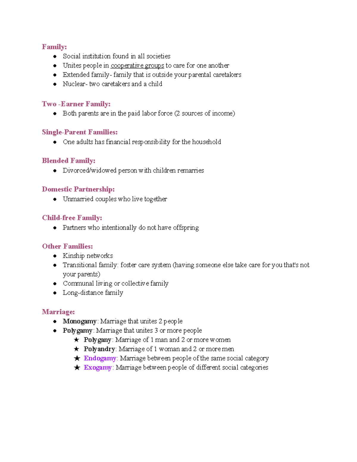 Marriage & Family & Aging - Family: Social institution found in all ...