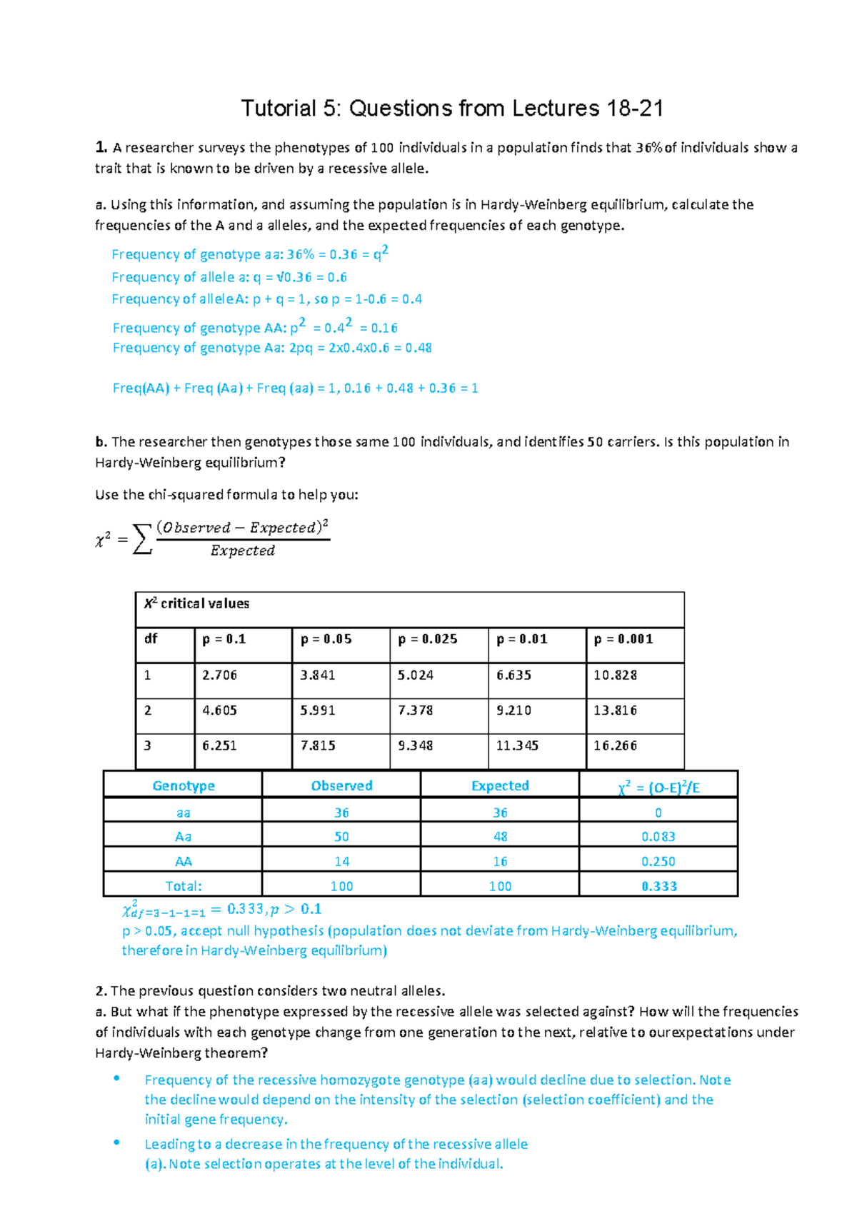 Tutorial+5+Answers - GEGE 2001 tutorial - Tutorial 5: Questions from ...