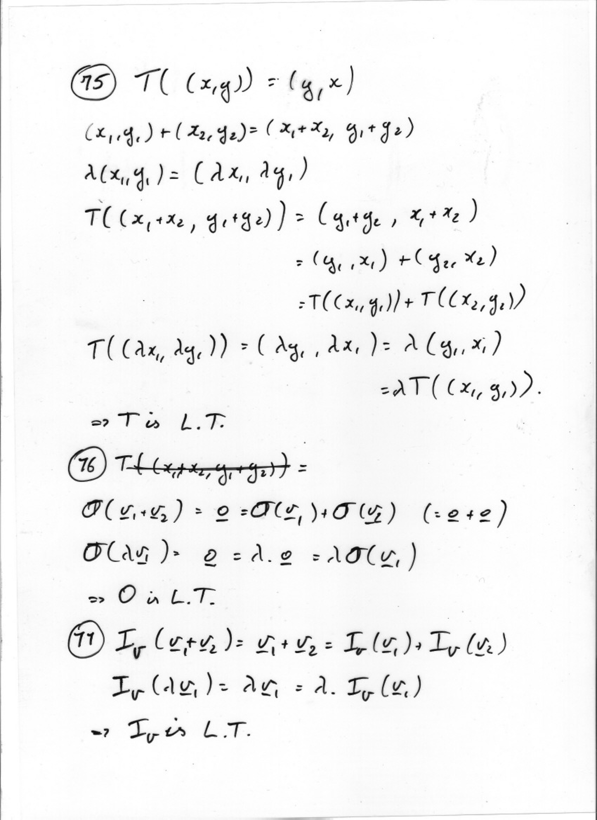 10b Lin Trans examples OHP1 ' If ( ‘11)”) + (ILxl)(0{ ’1'!) + (X3
