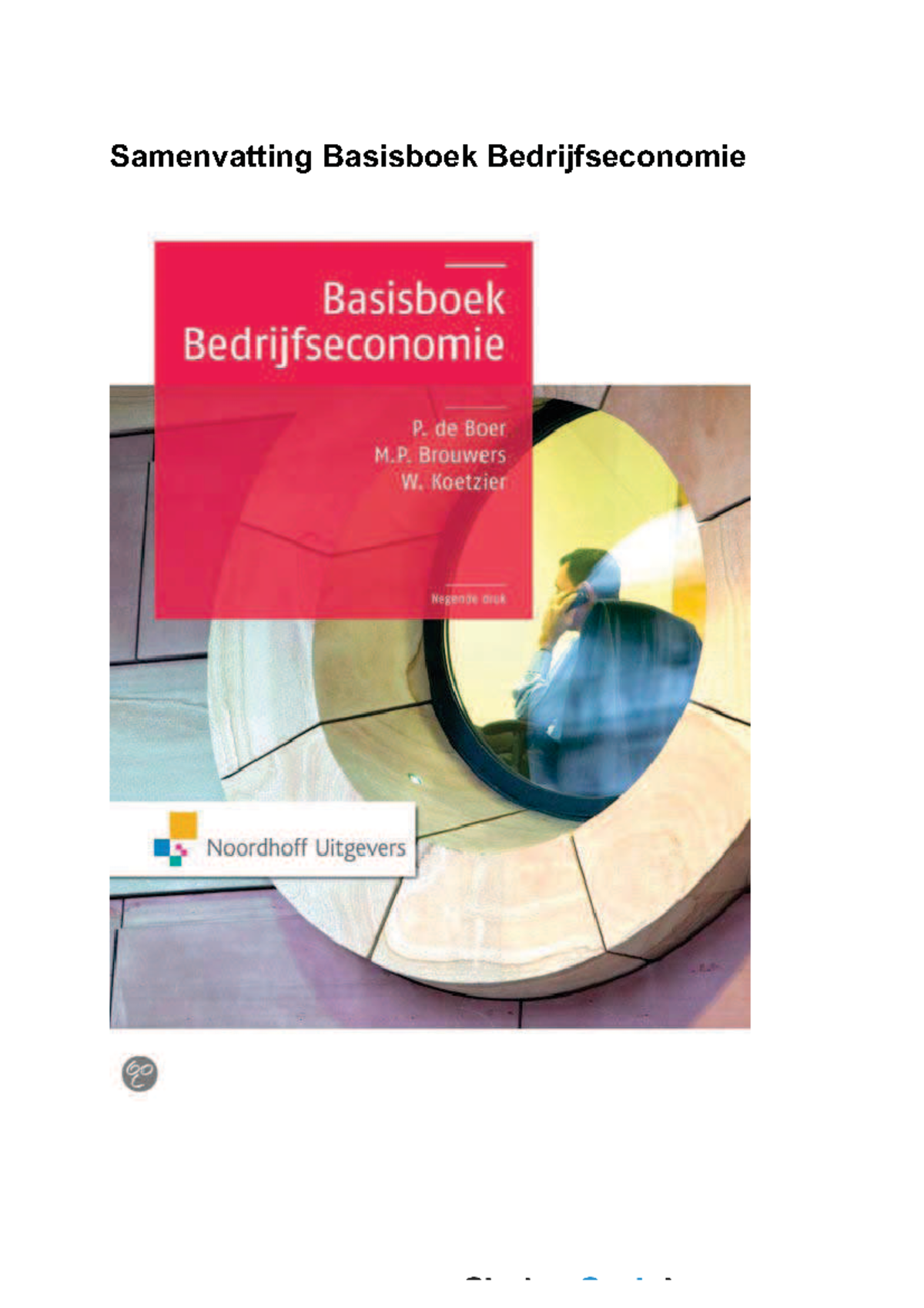 Samenvatting Basisboek Bedrijfseconomie - Algemene Economie De Algemene ...