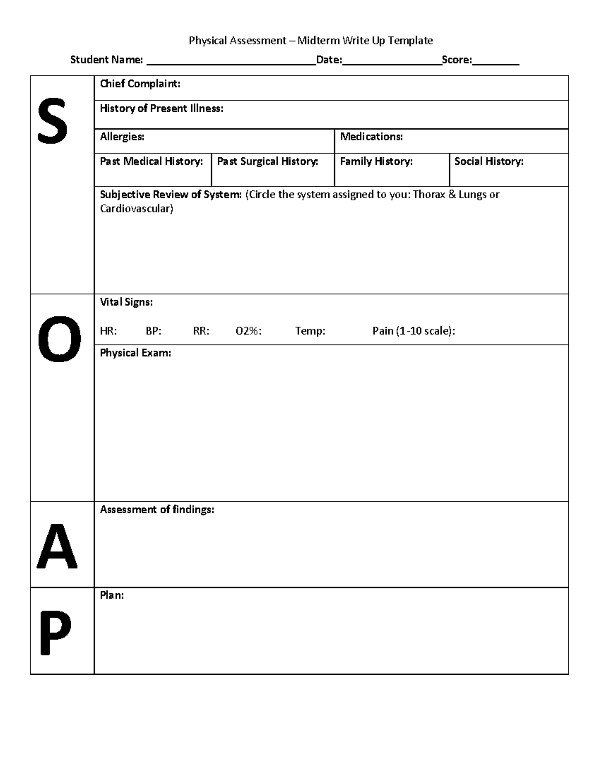 PA Write Up Template 2024 - Physical Assessment – Midterm Write Up ...