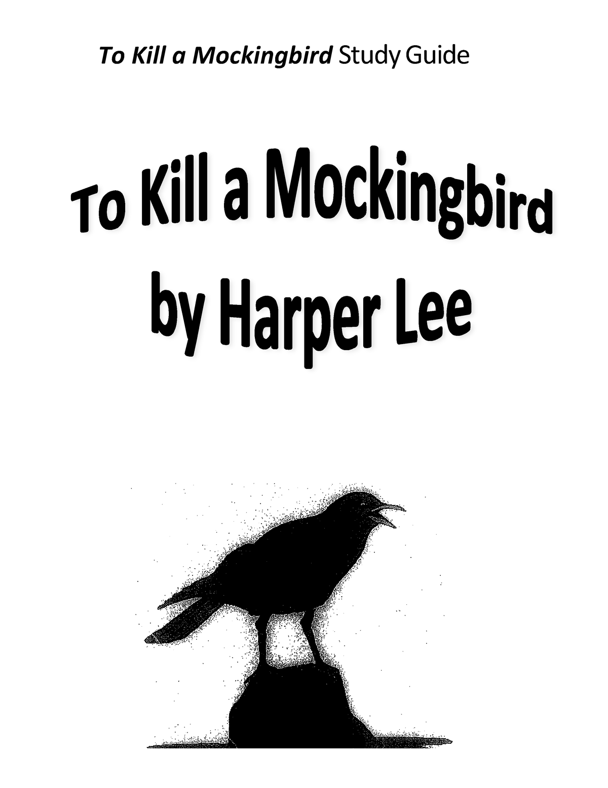 To kill a mockingbird study guide & & Studocu