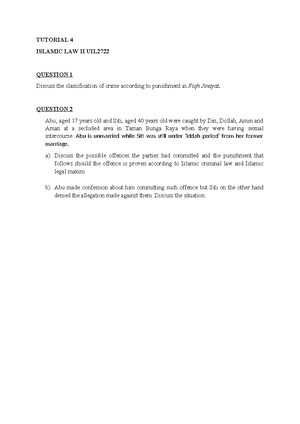 Tutorial 7 discrimination - USL2612 SPORTS LAW TUTORIAL QUESTIONS ...
