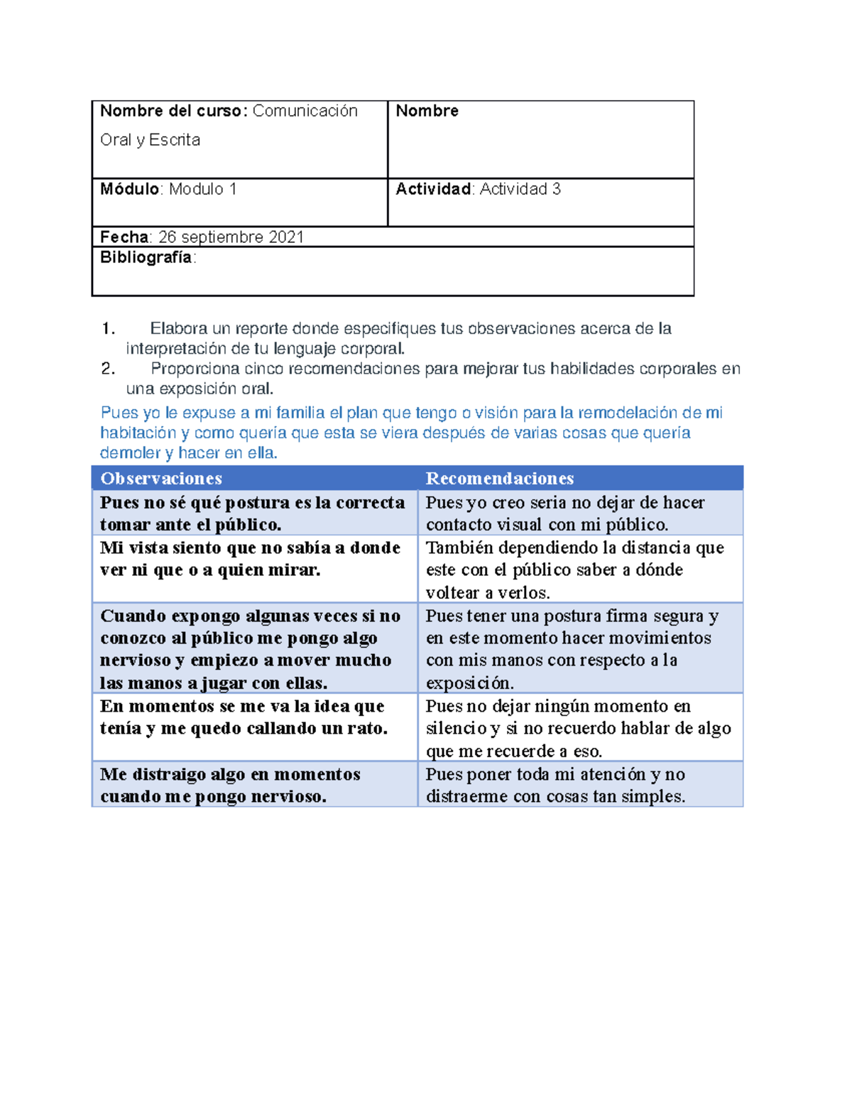 Comunicacion 333 - Act 3 - comunicacion oral y escrita - TecMilenio ...