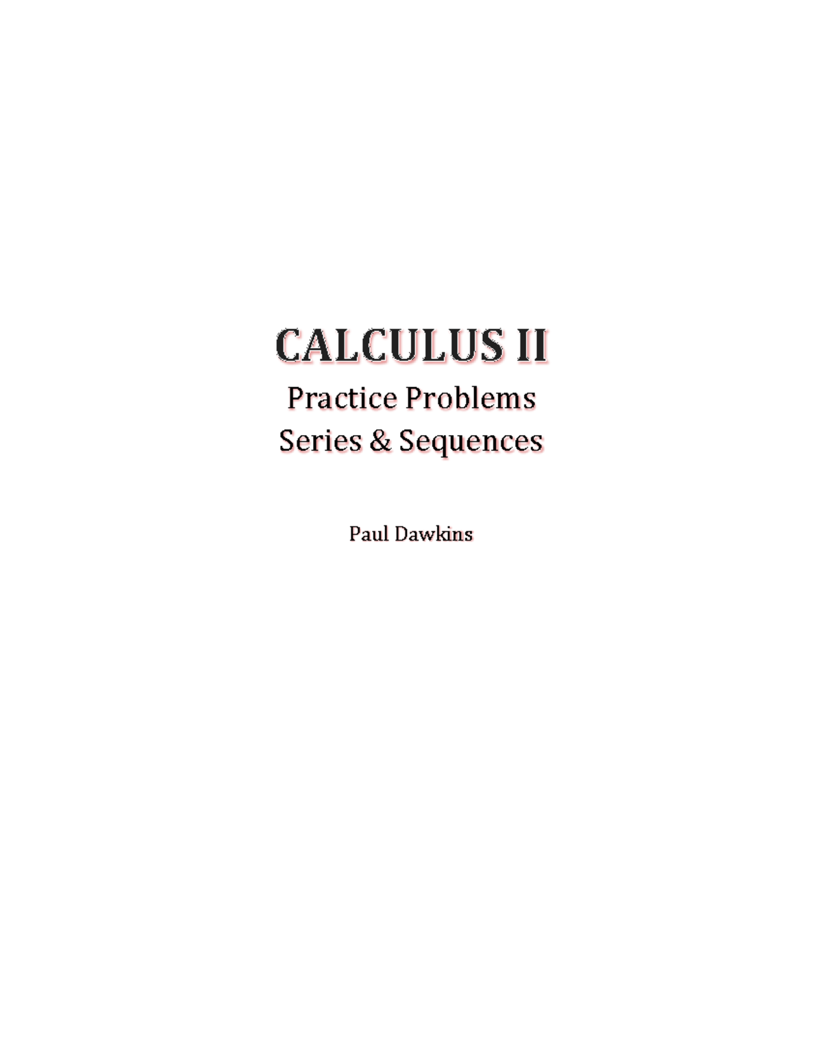 Calcii seq series problems - Practice Problems Series & Sequences Paul ...