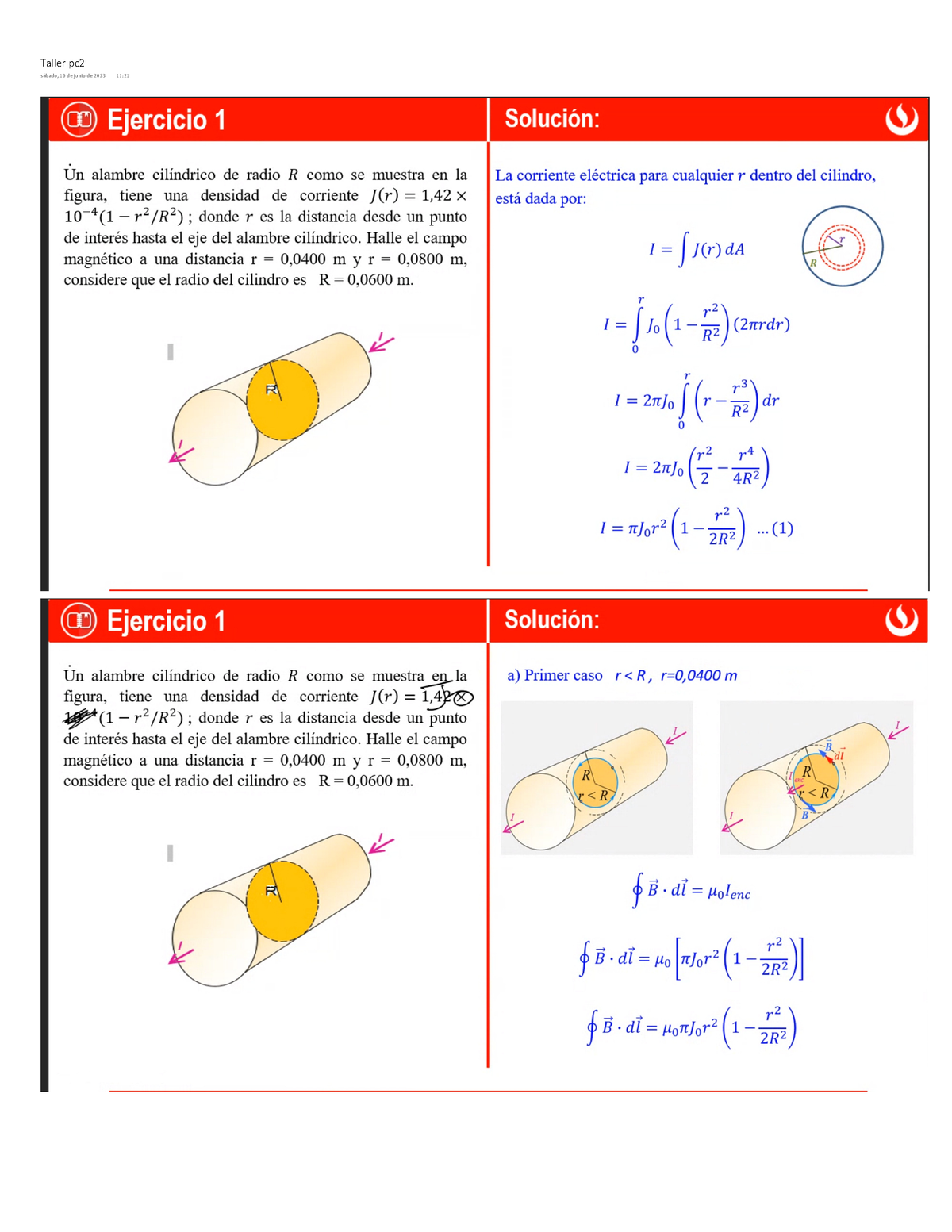 Taller De Pc2 Fisica - Espero Que Les Ayude ! - Física 2 - Taller Pc ...