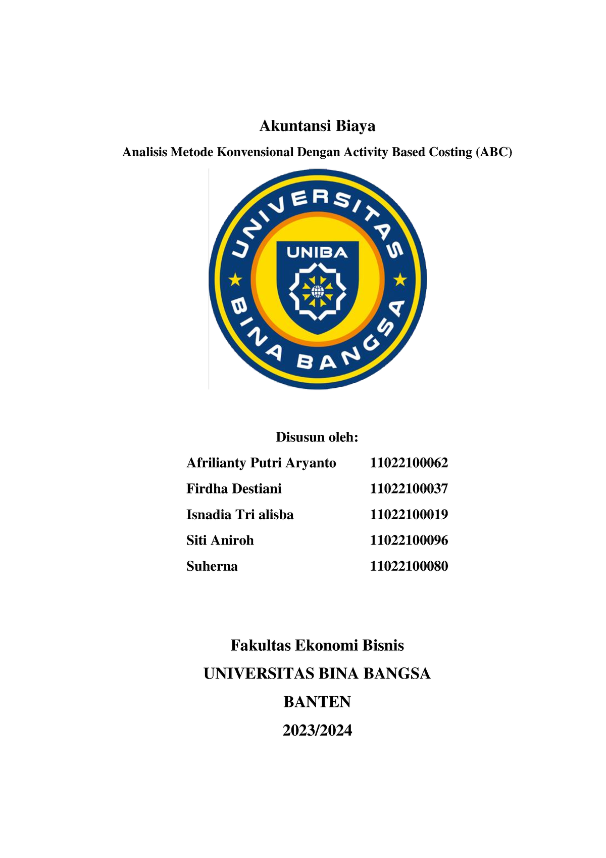 Makalah Akuntansi Biaya 2 - Akuntansi Biaya Analisis Metode ...