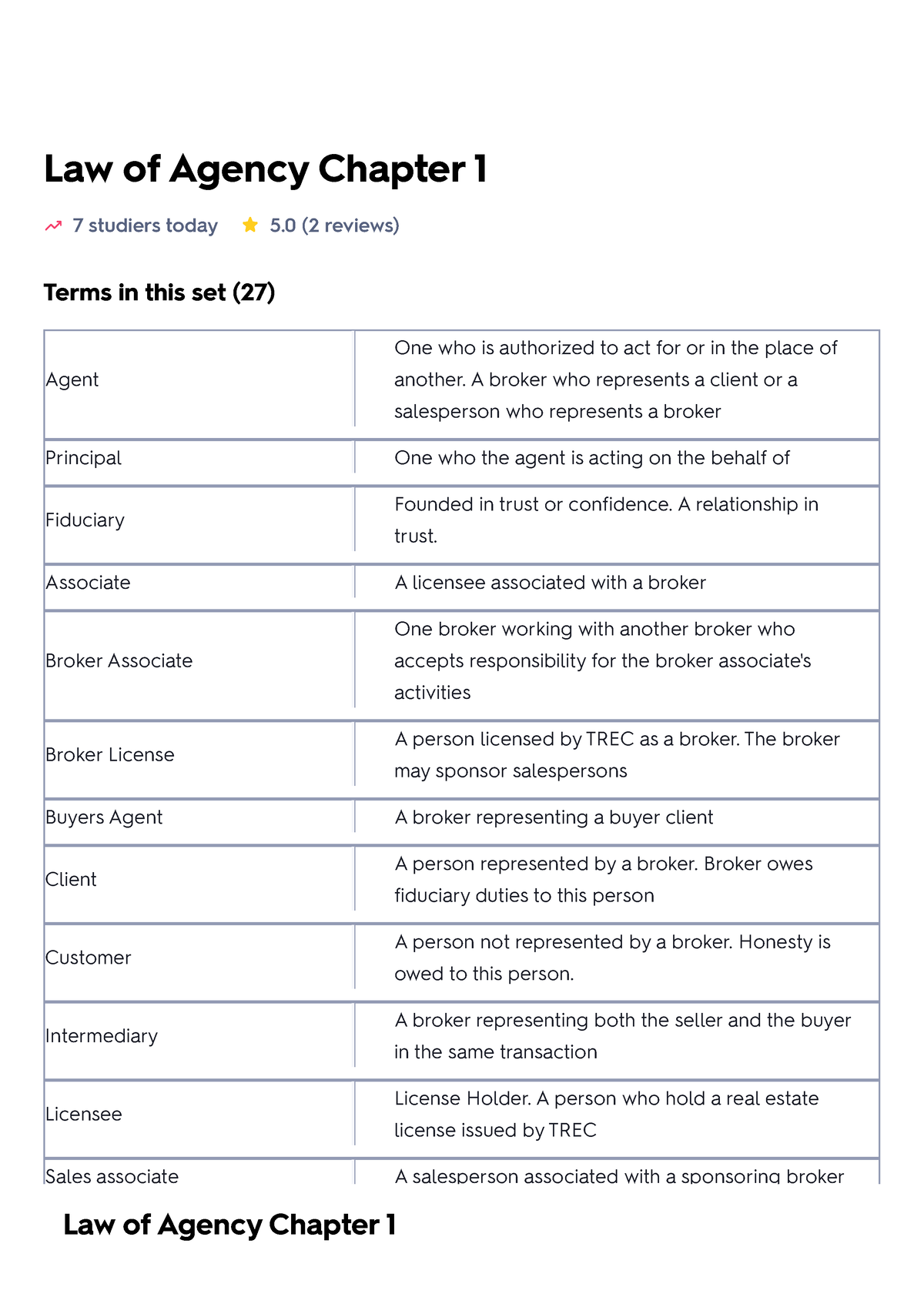 Law Of Agency Chapter 1 - Notes - Law Of Agency Chapter 1 7 Studiers ...